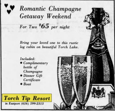 Torch Tip Resort (Torch-Tip Resort) - April 1989 Ad (newer photo)